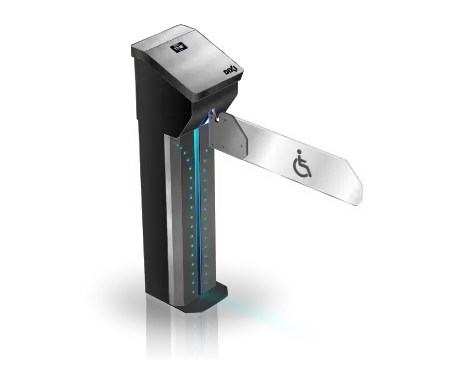 Standard turnstile with keyboard and biometrics